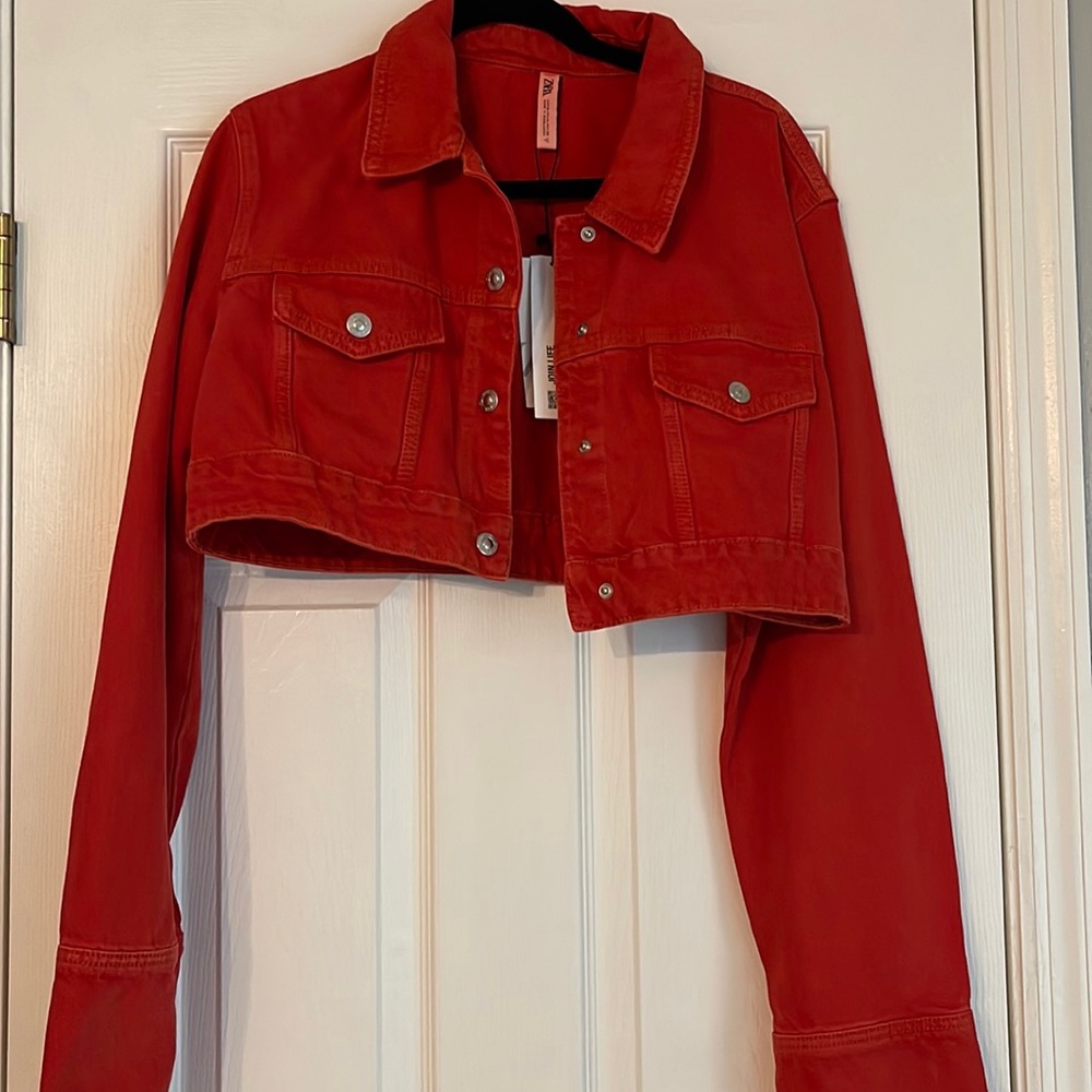 Zara Cropped Denim Jacket
